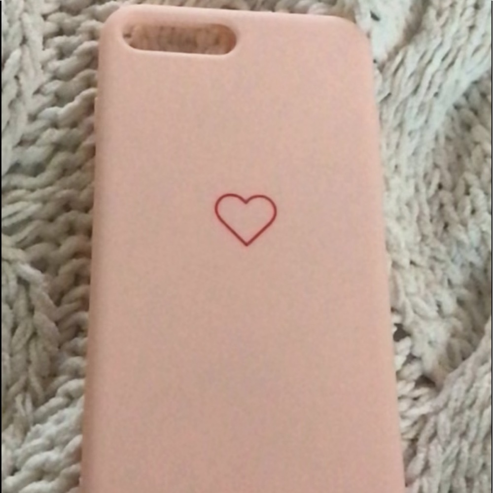 🦋Pink heart silicone case
